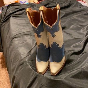 Cowboy boots. Red, white and blue Elvis boots
